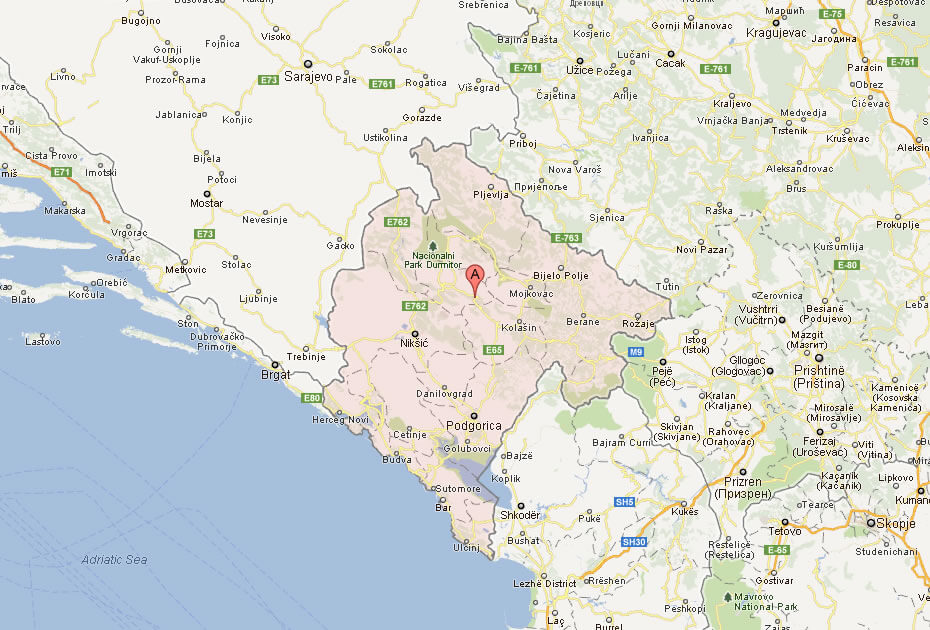 Google Carte de Montenegro